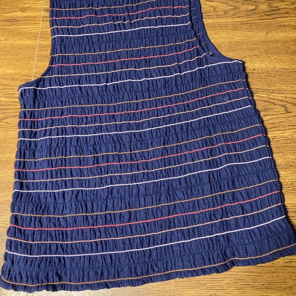 Madewell Texture And Thread Rainbow Stitch Tank Top. - Picture 6 of 6